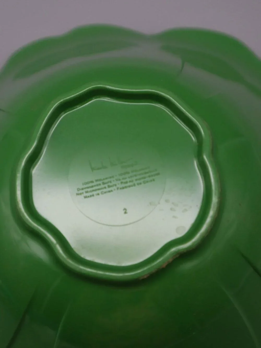 Set of 2 Nicole Miller Succulent Melamine Nesting Serving Bowls Boho Botanical